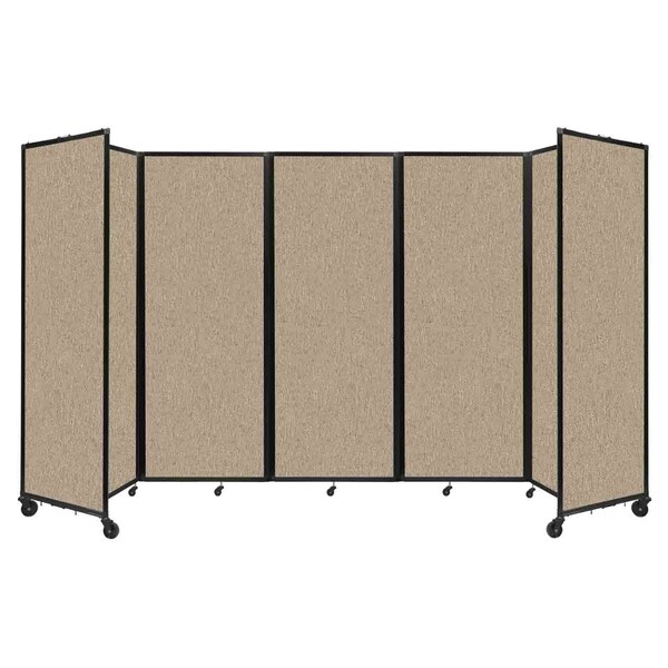 Room Divider 360 Folding Portable Partition 14' x 7'6" Rye Fabric